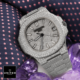 (image for) Patek Philippe Nautilus “Iced Out” 5719/10G Authentic Copy 1:1