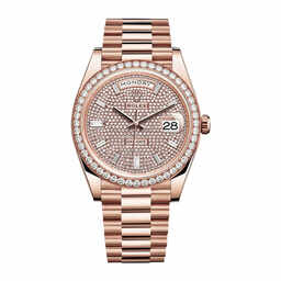 (image for) Rolex Day-Date 228345RBR “Everose Gold Diamond Bezel” Near Original Replica