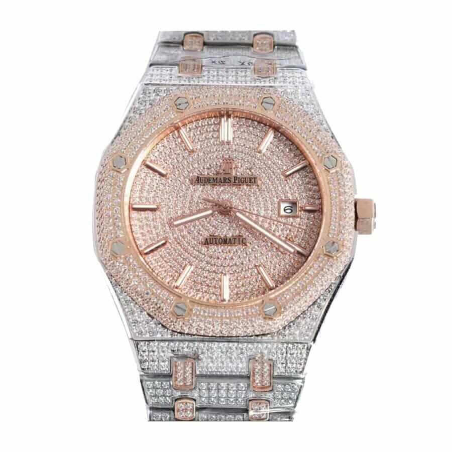AP Royal Oak Iced Out Two-Tone 15400SR.OO.1220SR.01 Master Replica 1:1