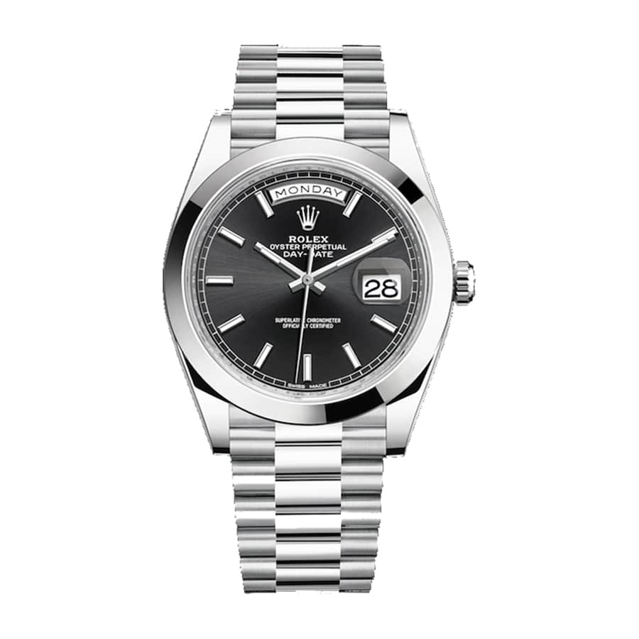 (image for) Rolex Day-Date 228206 “Black Diagonal Dial” Premium Copy 1:1