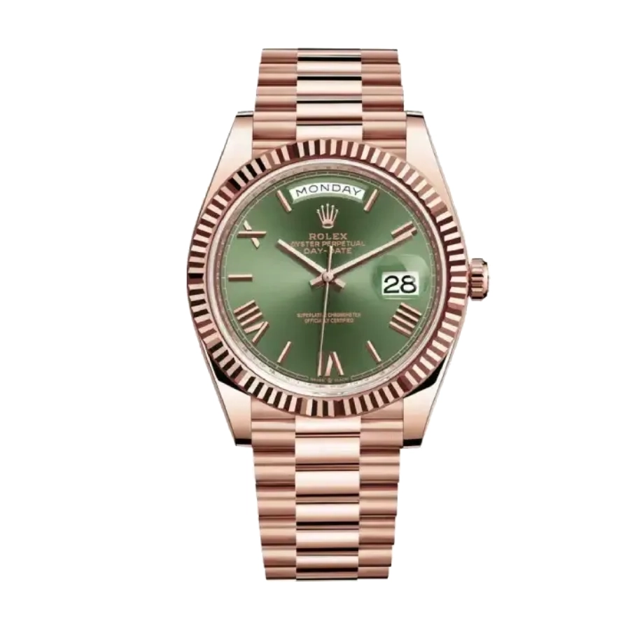 (image for) Rolex Day-Date 228235 “Everose Green Roman Dial” True to Original Copy